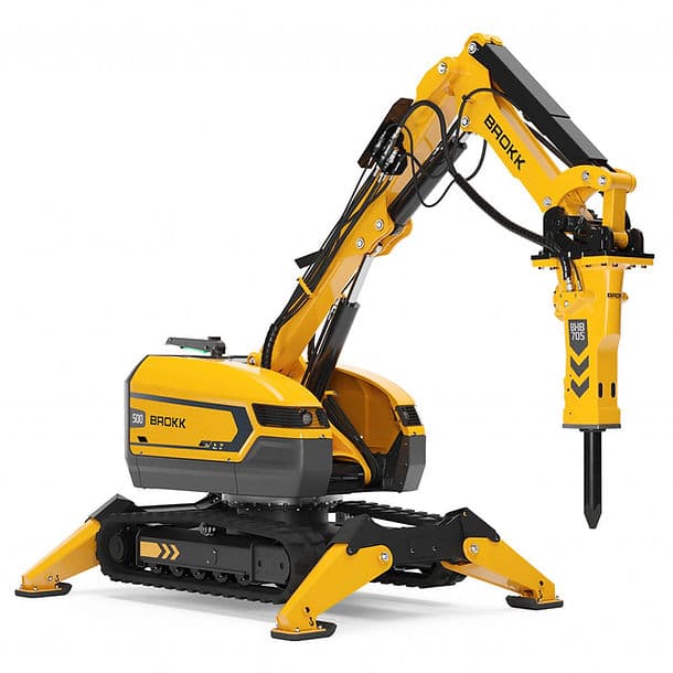 Brokk 500 high-impact robotic demolition machine for large-scale work