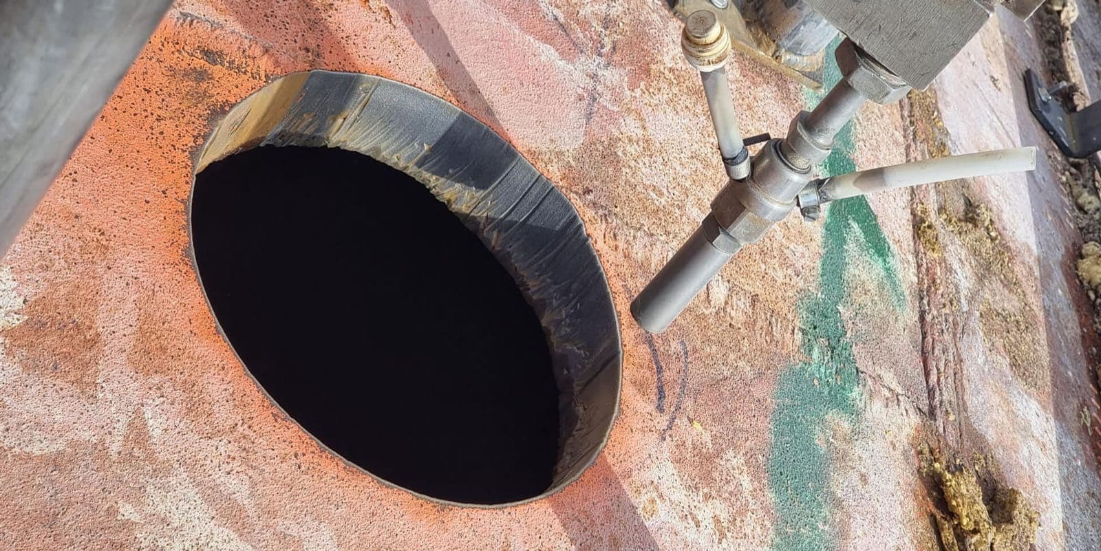 Abrasive cold cutting on a COMAH-regulated industrial site